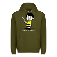 Army Green charlie brownson Premium Hoodie - ArtMosaic