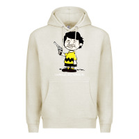Oatmeal Heather charlie brownson Premium Hoodie - ArtMosaic