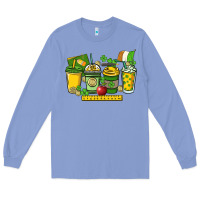 Colony Blue St. Patrick's Day Teacher coffee cups Long Sleeve Tee - HowdyJamesFarm