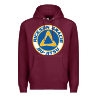 Burgundy rickson gracie jiu jitsu Premium Hoodie - ArtMosaic