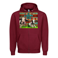 Burgundy So Legend Dairy Zipper Hoodie - LillyAllenDesigns