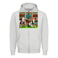 Dove Grey So Legend Dairy Zipper Hoodie - LillyAllenDesigns