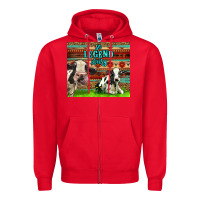Red So Legend Dairy Zipper Hoodie - LillyAllenDesigns