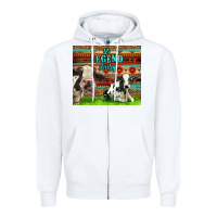 White So Legend Dairy Zipper Hoodie - LillyAllenDesigns