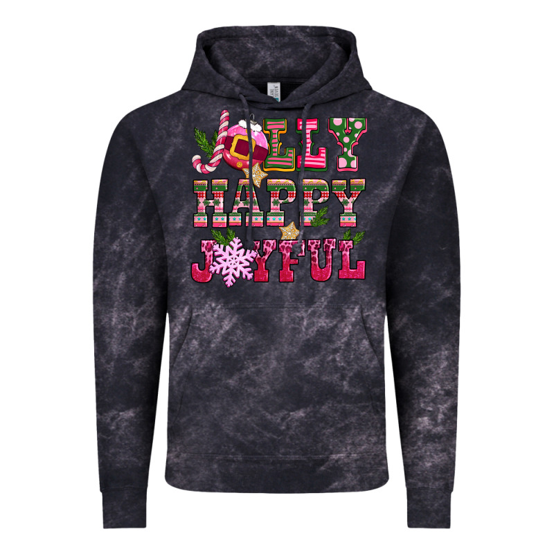Jolly Happy Joyful Pink Christmas Vintage Hoodie by CowGirlArtShop | Teevron