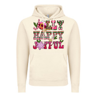Vintage Artic jolly happy joyful pink christmas Vintage Hoodie - CowGirlArtShop