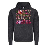 Vintage Black jolly happy joyful pink christmas Vintage Hoodie - CowGirlArtShop