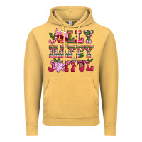Vintage Mustard jolly happy joyful pink christmas Vintage Hoodie - CowGirlArtShop