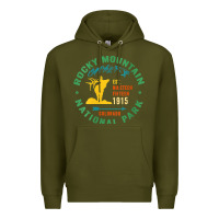 Army Green womens rocky mountain national park hiking travel souvenir novelty v n Premium Hoodie - trangStudio