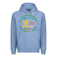 Colony Blue womens rocky mountain national park hiking travel souvenir novelty v n Premium Hoodie - trangStudio