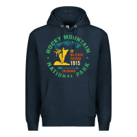 Navy womens rocky mountain national park hiking travel souvenir novelty v n Premium Hoodie - trangStudio
