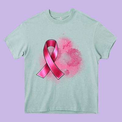 Breast Cancer Custom Name Heavy Core Tee Designed By Artiststas