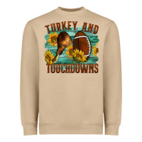 Mushroom Turkey And Touchdowns Heavyweight Sweatshirt - LillyAllenDesigns