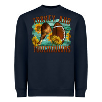 Navy Turkey And Touchdowns Heavyweight Sweatshirt - LillyAllenDesigns