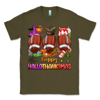 Army Green happy hallothanksmas football Classic Tee - texasbilliewilder
