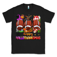 Black happy hallothanksmas football Classic Tee - texasbilliewilder