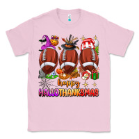 Bubblegum Pink happy hallothanksmas football Classic Tee - texasbilliewilder