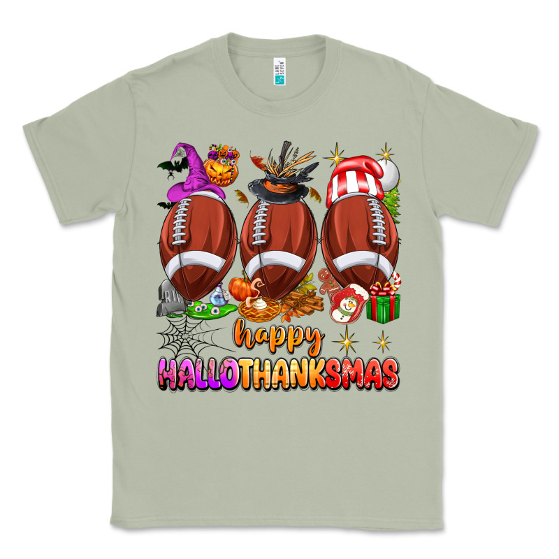 Happy Hallothanksmas Football Classic Tee by texasbilliewilder | Teevron