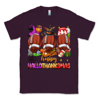 Plum happy hallothanksmas football Classic Tee - texasbilliewilder