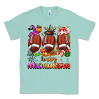 Seafoam happy hallothanksmas football Classic Tee - texasbilliewilder