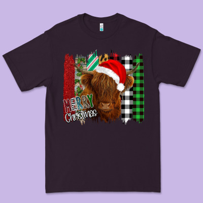 Merry Christmas Cow Premium Tee Designed By Bettercallsaul
