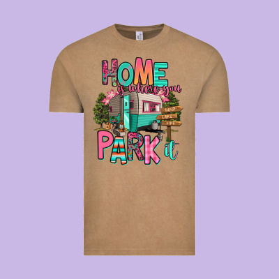 Home Is Where We Park It Vintage Tee Designed By Ranaportraitstore