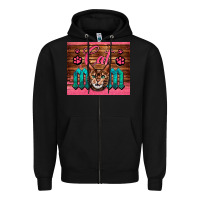 Black Western Cat Mom Zipper Hoodie - LillyAllenDesigns