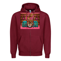 Burgundy Western Cat Mom Zipper Hoodie - LillyAllenDesigns