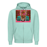 Seafoam Western Cat Mom Zipper Hoodie - LillyAllenDesigns