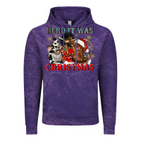Cloud Purple herd it was christmas Vintage Hoodie - CowGirlArtShop