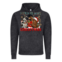 Herd It Was Christmas Vintage Hoodie | Teevron