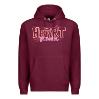 Burgundy Heart Breaker Valentine Premium Hoodie - CowhideDigitalArt