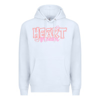 White Heart Breaker Valentine Premium Hoodie - CowhideDigitalArt