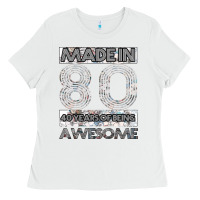 White Born in 1980 Womens Ladies Tee - Bettercallsaul