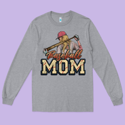 Baseball Mom Long Sleeve Tee Designed By Howdyjamesfarm