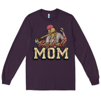 Plum Baseball mom Long Sleeve Tee - HowdyJamesFarm