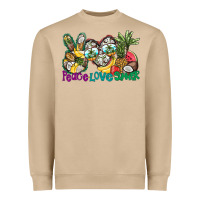 Mushroom Peace Love Summer Heavyweight Sweatshirt - CowhideDigitalArt