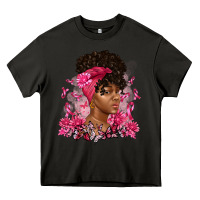 Asphalt breast cancer afro woman Heavy Core Tee - Artiststas