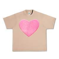 Burro Valentines Pink Heart Urban Heavy Tee - FloraArt