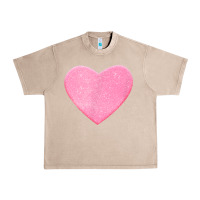 French Oak Valentines Pink Heart Urban Heavy Tee - FloraArt