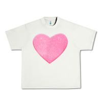 Pistachio Valentines Pink Heart Urban Heavy Tee - FloraArt