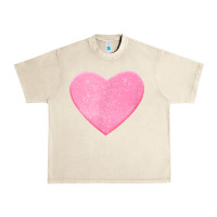 Sandshell Valentines Pink Heart Urban Heavy Tee - FloraArt