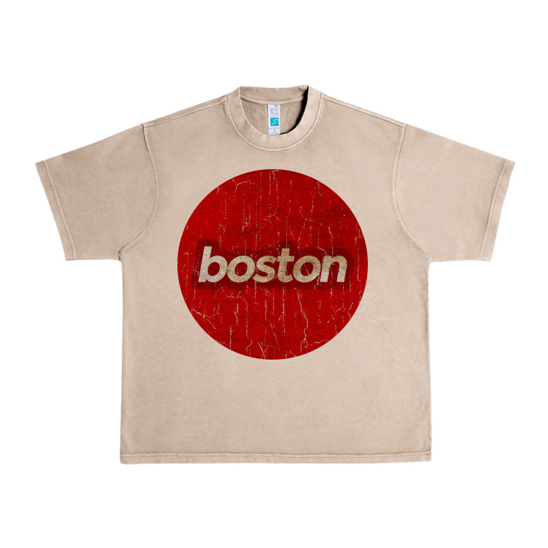 Boston   Simple Red Circle Vintage Urban Heavy Tee by FloraArt | Teevron