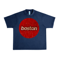 Navy boston   simple red circle vintage Urban Heavy Tee - FloraArt