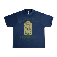 Navy shotz beer worn Urban Heavy Tee - FloraArt