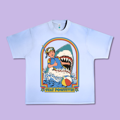 Stay Positive Classic Urban Heavy Tee Designed By Floraart