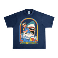 Navy Stay Positive Classic Urban Heavy Tee - FloraArt