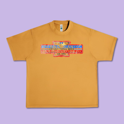 The American Honky Tonk Bar Association, Distressed   Garth Brooks Urban Heavy Tee Designed By Floraart