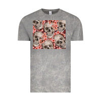 Cloud Rock skulls and flowers Vintage Tee - TumblerDesignByShophia