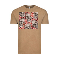 Vintage Coffee skulls and flowers Vintage Tee - TumblerDesignByShophia